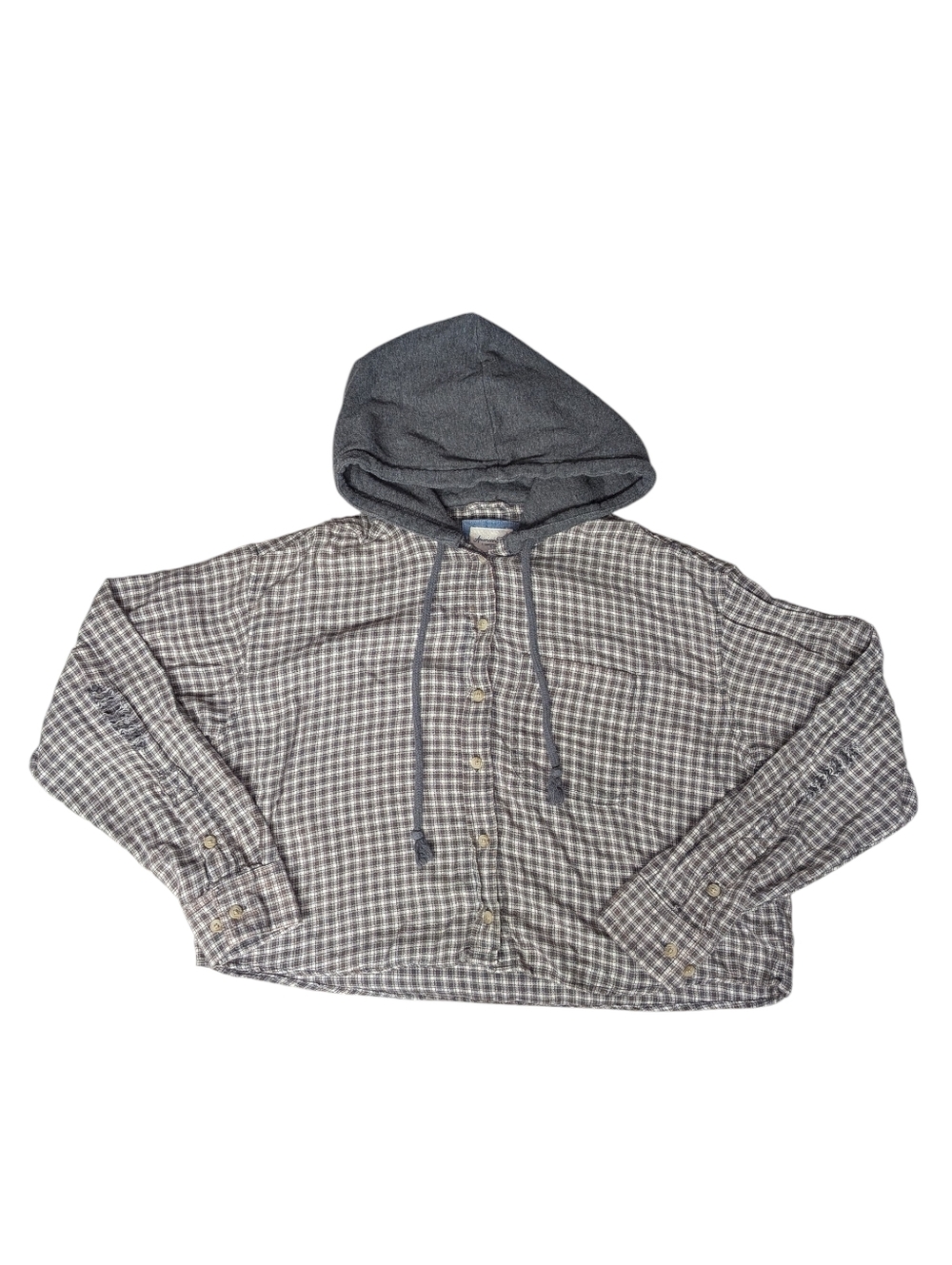 American Eagle Hooded Flannel Small